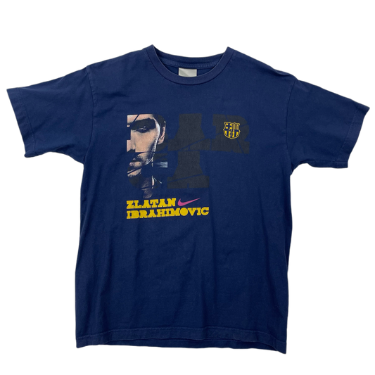 Navy Zlatan Ibrahimovic Barcelona Nike T-Shirt 2009/20011- S