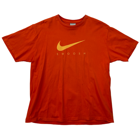 Vintage Orange Nike Swoosh T-Shirt - XL/XXL