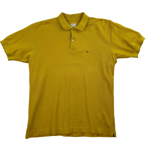 Vintage Yellow Embroidered Benetton Polo Shirt 90s - L/XL