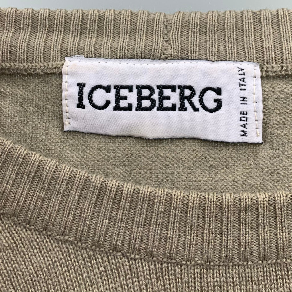 Vintage Brown ICEBERG Warner Bros Bear Knit Sweater 1988 - M