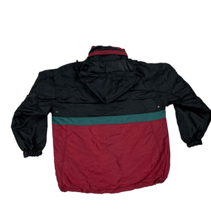 Vintage Red Green Kangaroo Rain Jacket 90s - XL