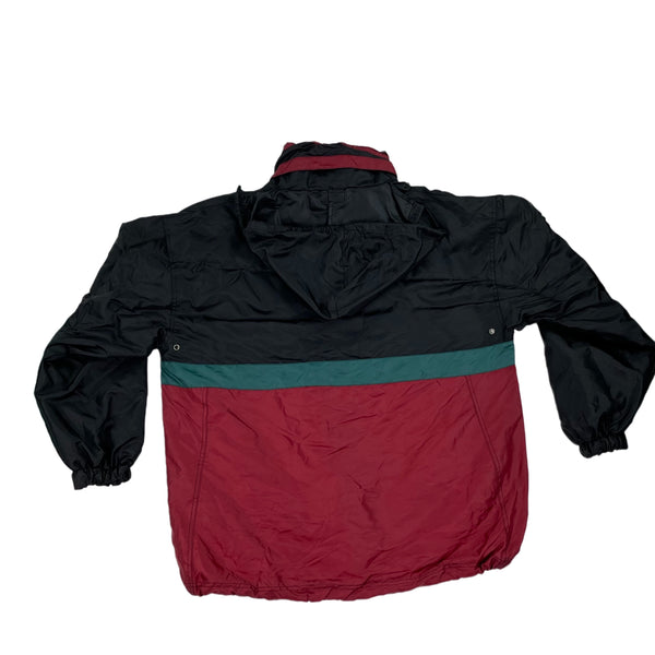 Vintage Red Green 1/3 Zip Rain Jacket - XL