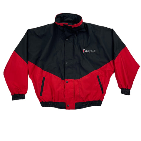 Vintage Black Red Pontiac Racing Jacket  - XL