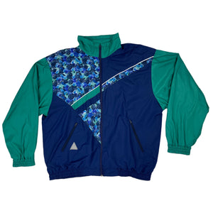Vintage Green Blue Track Jacket - L