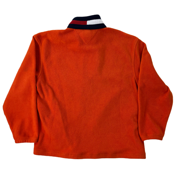 Vintage Orange Tommy Hilfiger Fleece Zipper 2000s - M/L